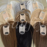 Human Hair Toppers for Women, 5x9cm Clip-in Hairpieces for Volume