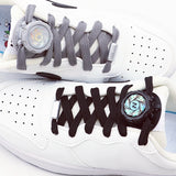 Automatic Flat No Tie Shoelaces with Swivel Buckle for Sneakers Adults Kids