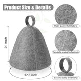 Thick Wool Sauna Hat for Hair Drying | Shower Cap | Bathroom Accessory