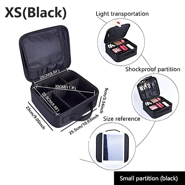 Professional Makeup Case Large Capacity Cosmetic Organizer for Travel