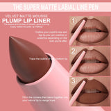 Matte Lip Liner Pencil Set 12 Colors Waterproof Highly Pigmented Makeup