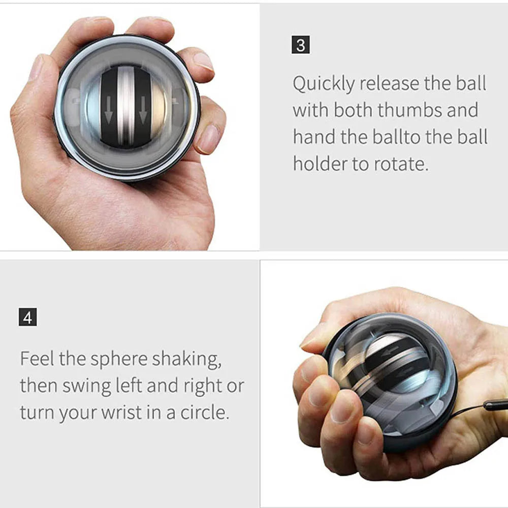 Wrist Power Gyroscopic Grip Ball Strengthener for Home Fitness