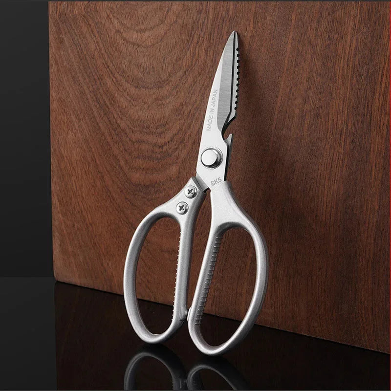 Multifunctional Stainless Steel Kitchen Scissors for Meat & Fish Cutting