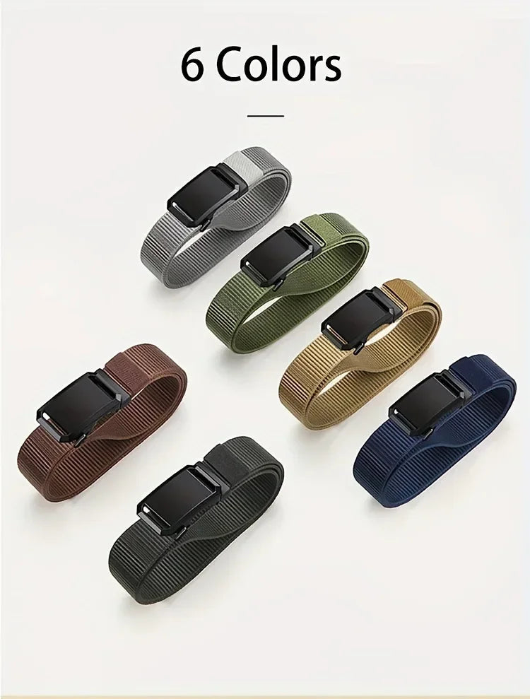 Automatic Buckle Canvas Tactical Belt for Men - Outdoor Workwear