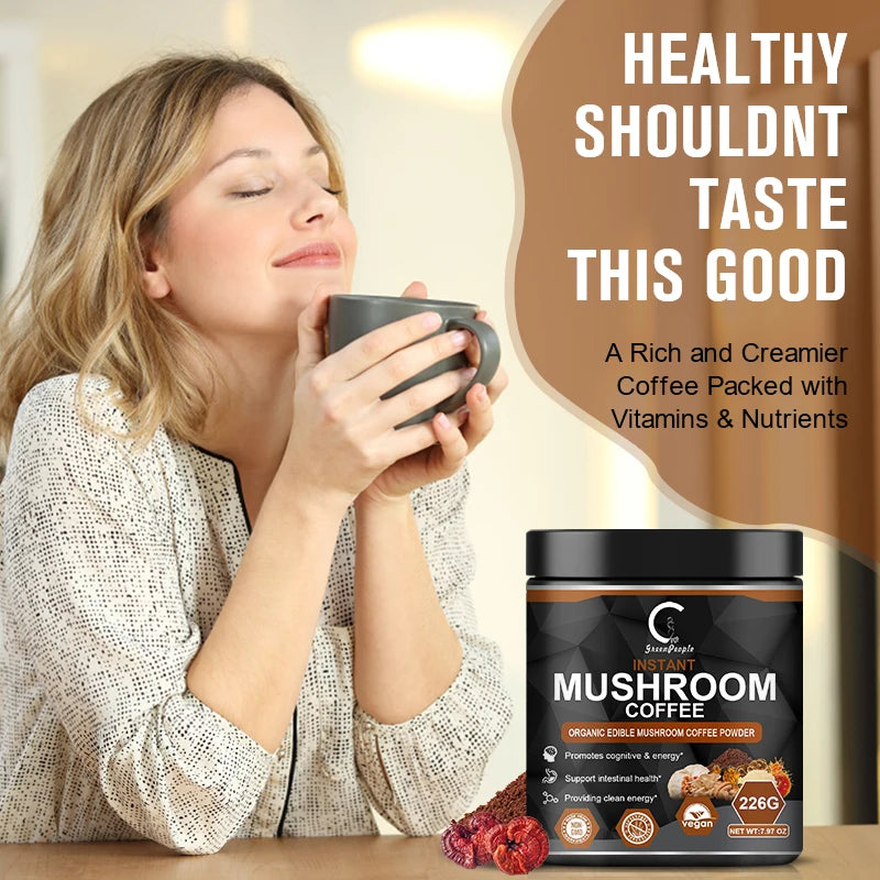 Lion's Mane Mushroom Coffee Blend 226g with Reishi and Cordyceps