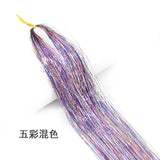 Rainbow Hair Tinsel Kit - Colorful Glitter Extensions for Braiding - 66 Strands
