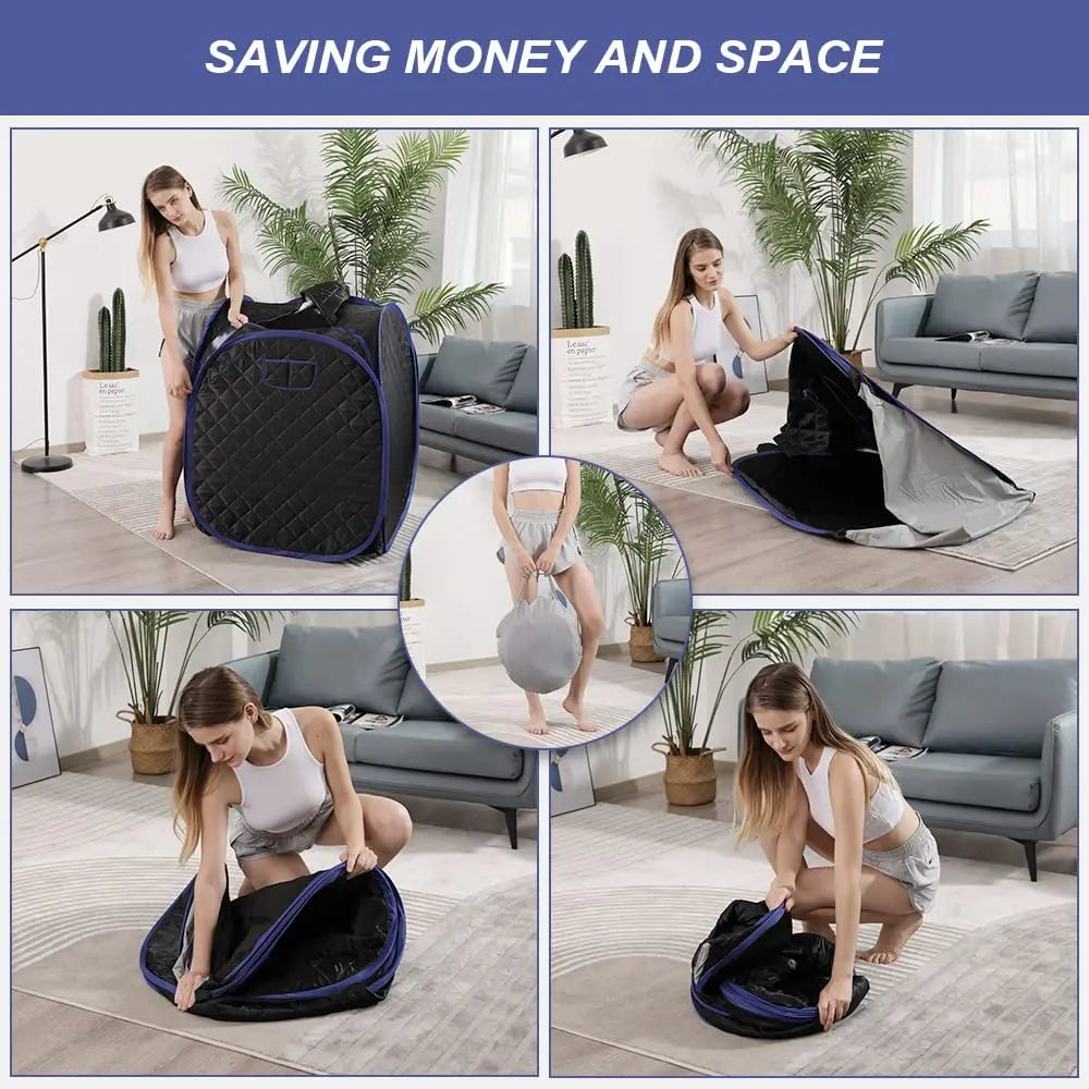 Portable Full Body Sauna Set with 3L Steamer & Remote Control