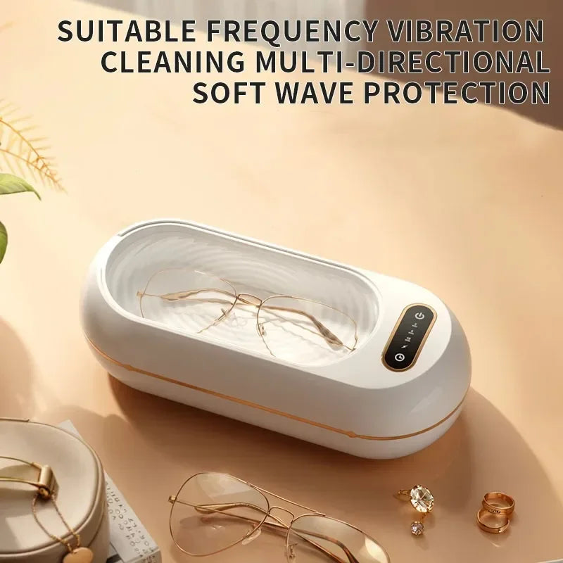 Ultrasonic Cleaner 45KHz for Glasses & Jewelry - Efficient Home Cleaning