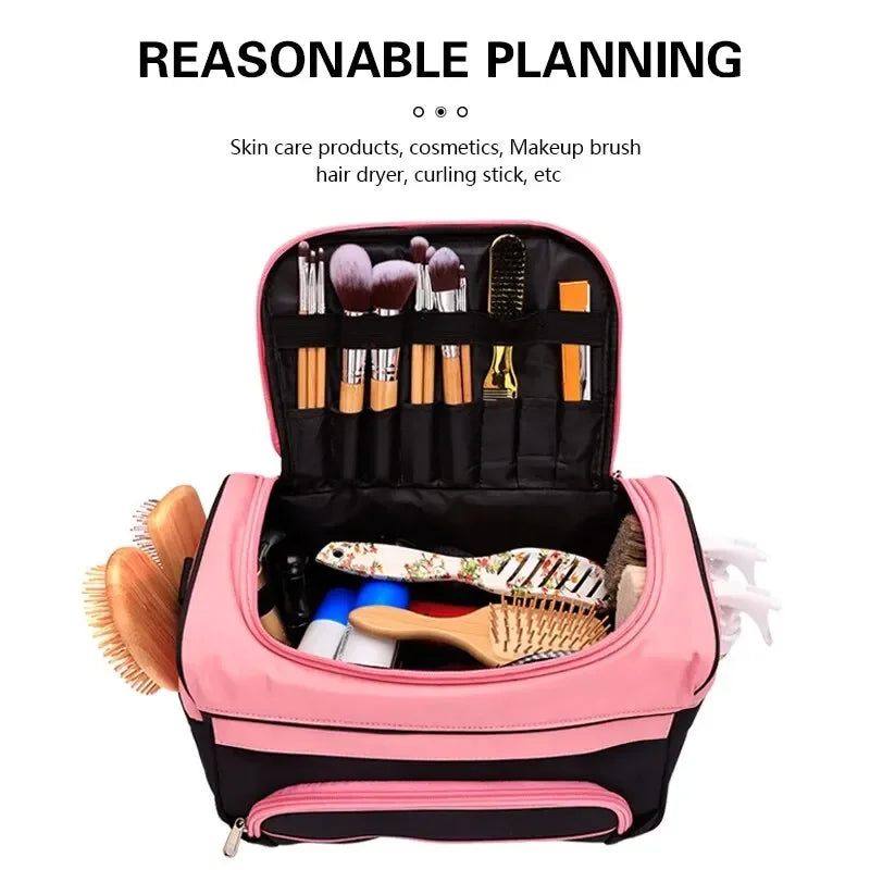 Portable Makeup Bag Waterproof Storage Case for Travel & Salon Use