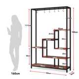 Tribesigns 5-Tier Tall Indoor Plant Stand with 10 Hanging Hooks, 70.9 Inches