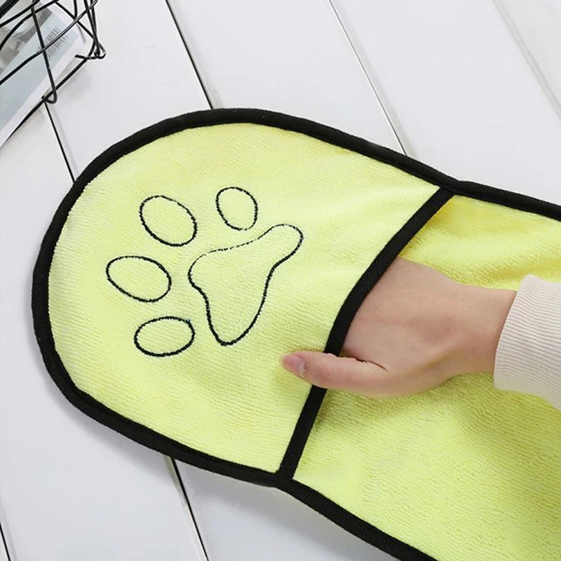 Quick Dry Pet Cleaning Washcloth Towel for Dogs & Cats - Soft & Absorbent