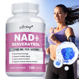 NAD+ Resveratrol Supplements - 120 Capsules for Energy & Immune Support