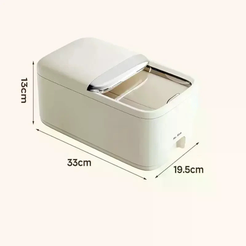 Rice Storage Box 10KG with Lid, Moisture & Insect Proof Kitchen Container