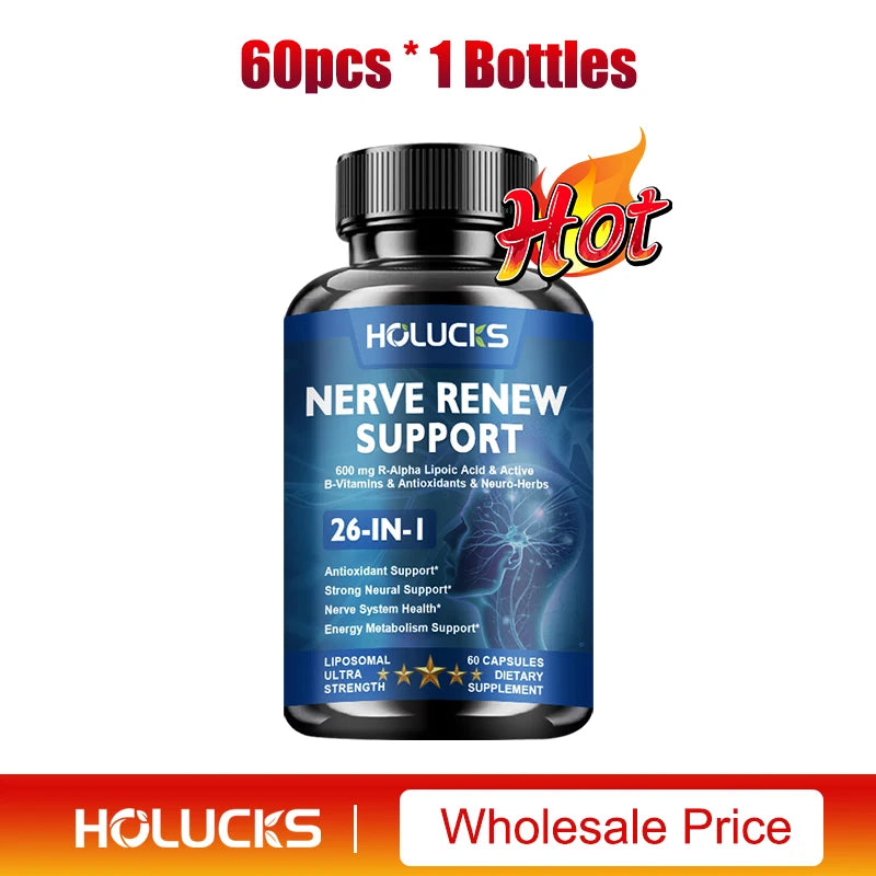 Nerve Renew Capsules with Vitamin B Complex & R-Alpha Lipoic Acid