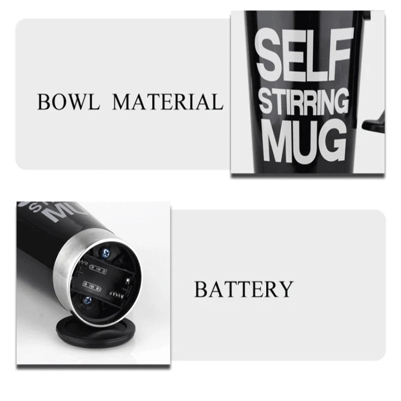 Automatic Stirring Electric Mixing Cup 450ML Stainless Steel Insulated Mug