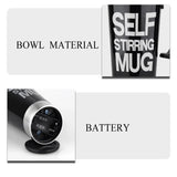 Automatic Stirring Electric Mixing Cup 450ML Stainless Steel Insulated Mug