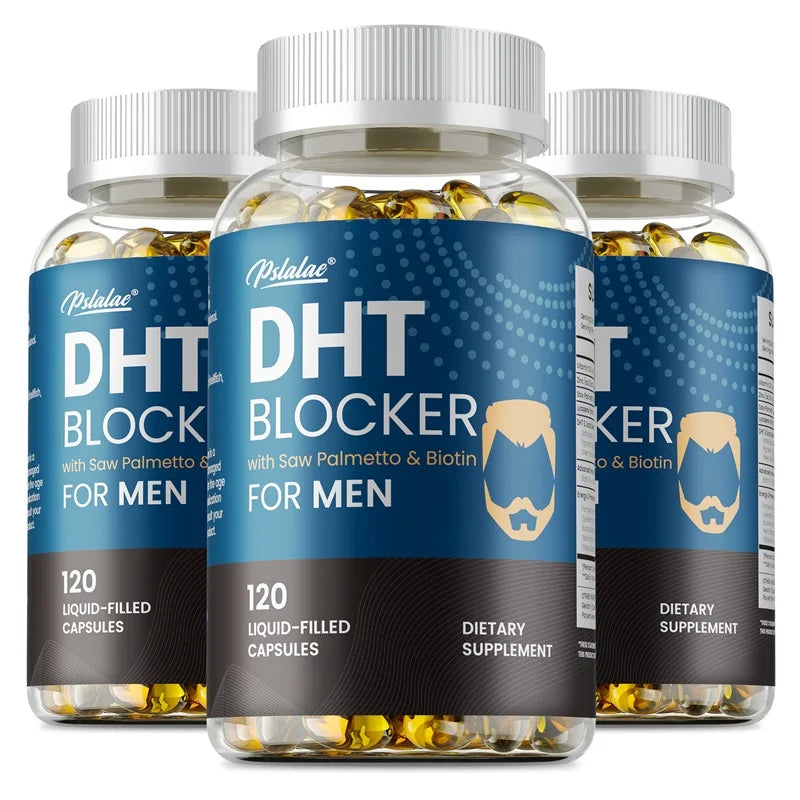 DHT Blockers for Men - Saw Palmetto & Biotin for Hair Growth Support