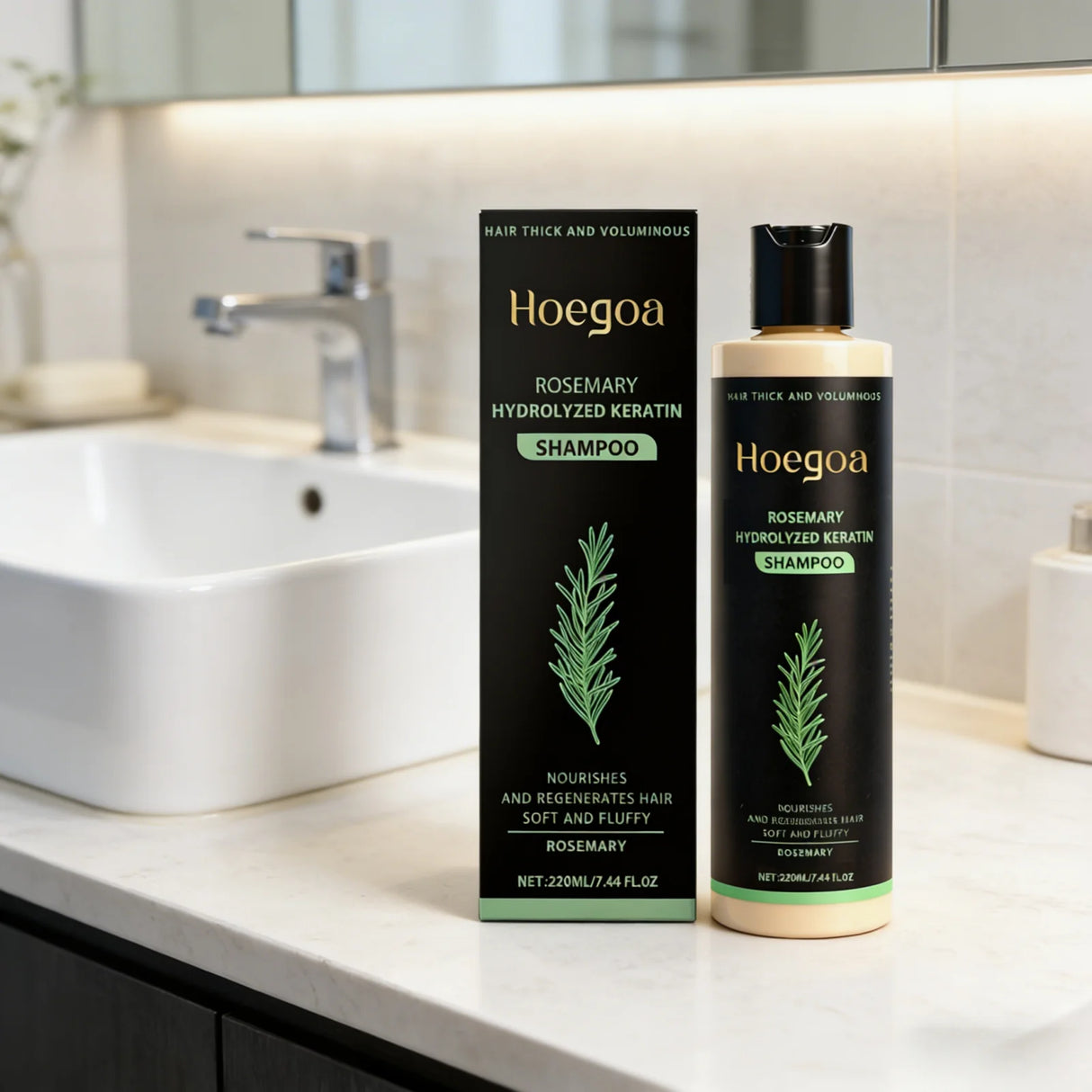 Rosemary Hydrolyzed Keratin Shampoo for Hair Care, 220 ml