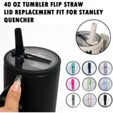 Stanley 40oz Spill-Proof Cup Cover with Spiral Straw Accessory