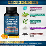 Cortisol Support Supplement with Magnesium, 60 Capsules for Daily Use