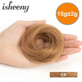 Messy Human Hair Buns Hairpieces in Natural Colors, 15g Each