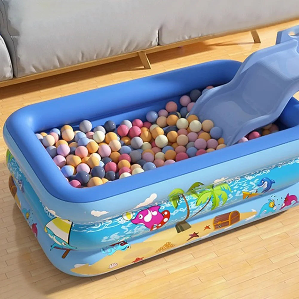 Large Inflatable Family Swimming Pool for Outdoor Fun and Relaxation