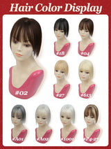 Human Hair Toppers with Clips for Volume and Length, 5x9cm Base