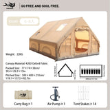Inflatable Camping Tent for 4-8 Persons, Waterproof with Carry Bag