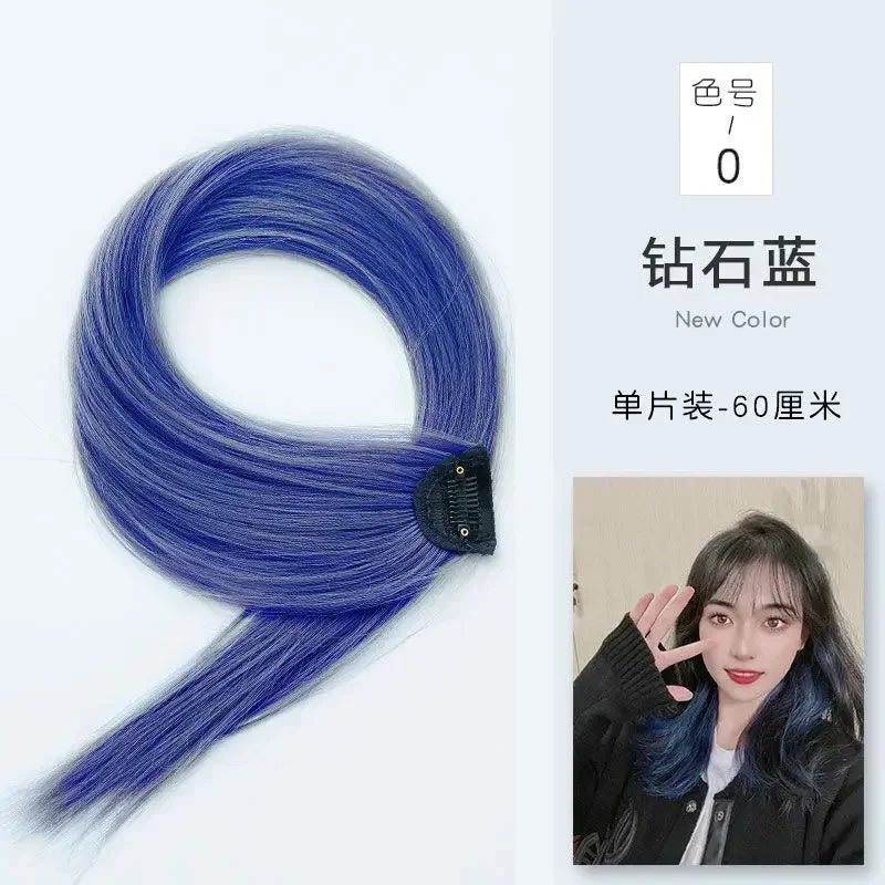 60cm Clip In Hair Extensions Synthetic Long Straight Hairpiece Accessories