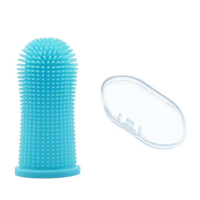 Super Soft Pet Finger Toothbrush for Dogs & Cats - Nontoxic Silicone