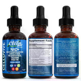 Clean Nutra NAD+ Liquid Drops with Resveratrol and Taurine, 15ml