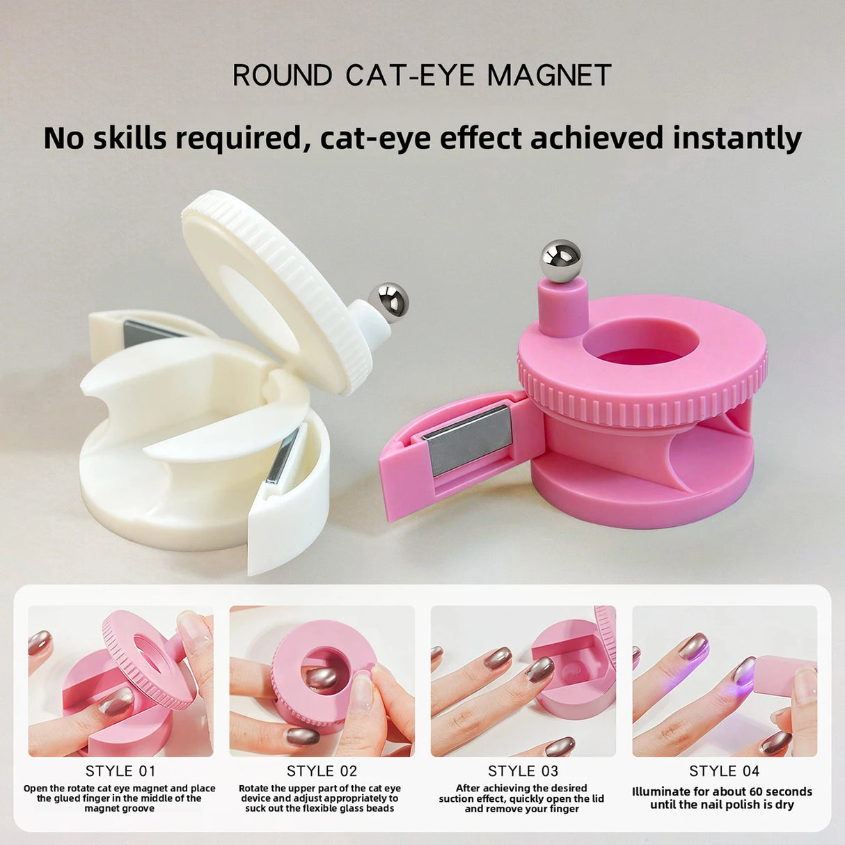 Automatic Cat Eye Nail Tool - Multi-Functional Magnet for French Manicure