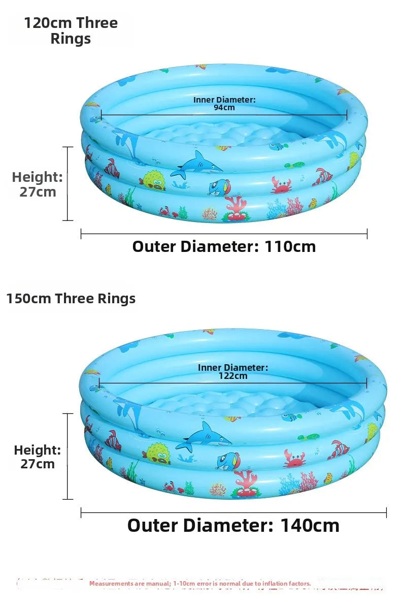 Kids Inflatable Swimming Pool Portable Foldable Water Play Bath Pool