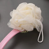 Two-Sided Silicone Shower Body Brush with Long Handle for Exfoliating
