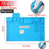 Soldering Station Mat Silicone Heat Resistant 932°F Anti-Static Magnetic Mat