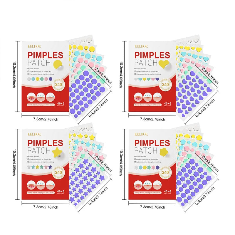 240pcs Star Acne Patches Invisible Pimple Cover Oil Control Spot Treatment
