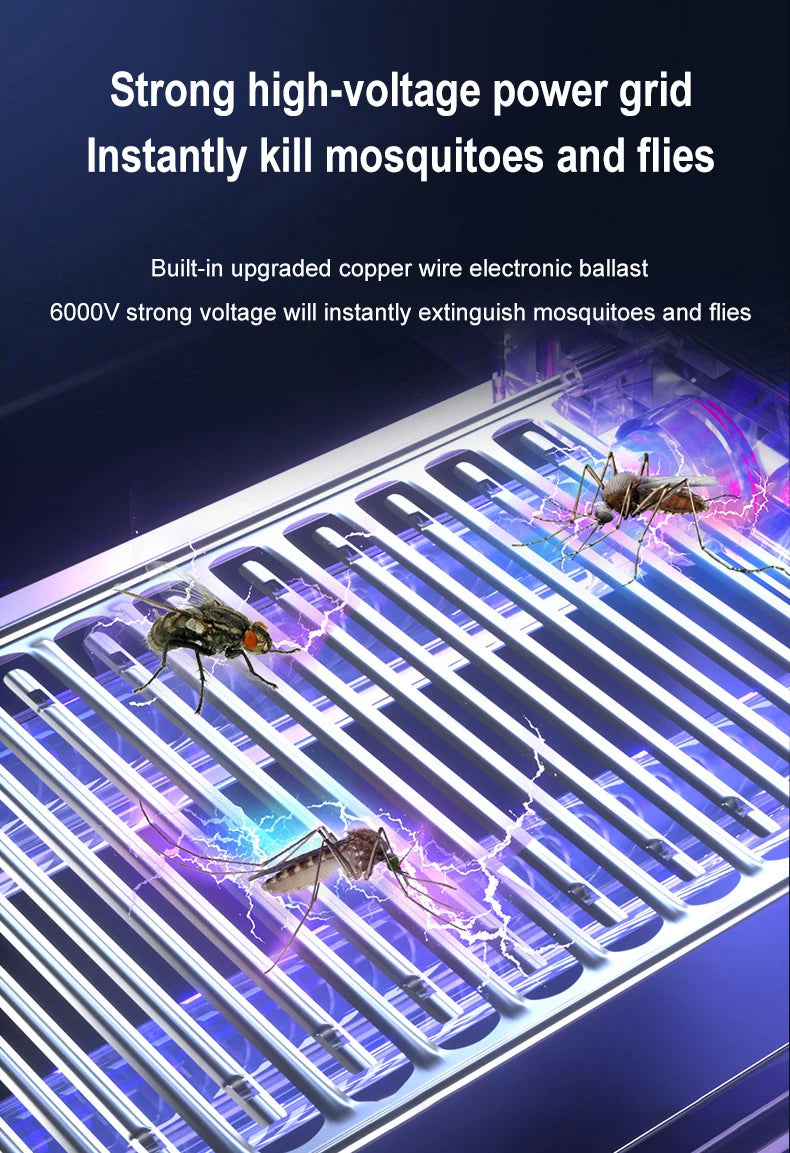 Electric Mosquito Trap Lamp - Silent Insect Killer for Garden & Outdoor
