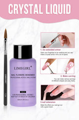Acrylic Powder & Liquid Monomer Nail Art Kit - 3D Decoration Tools