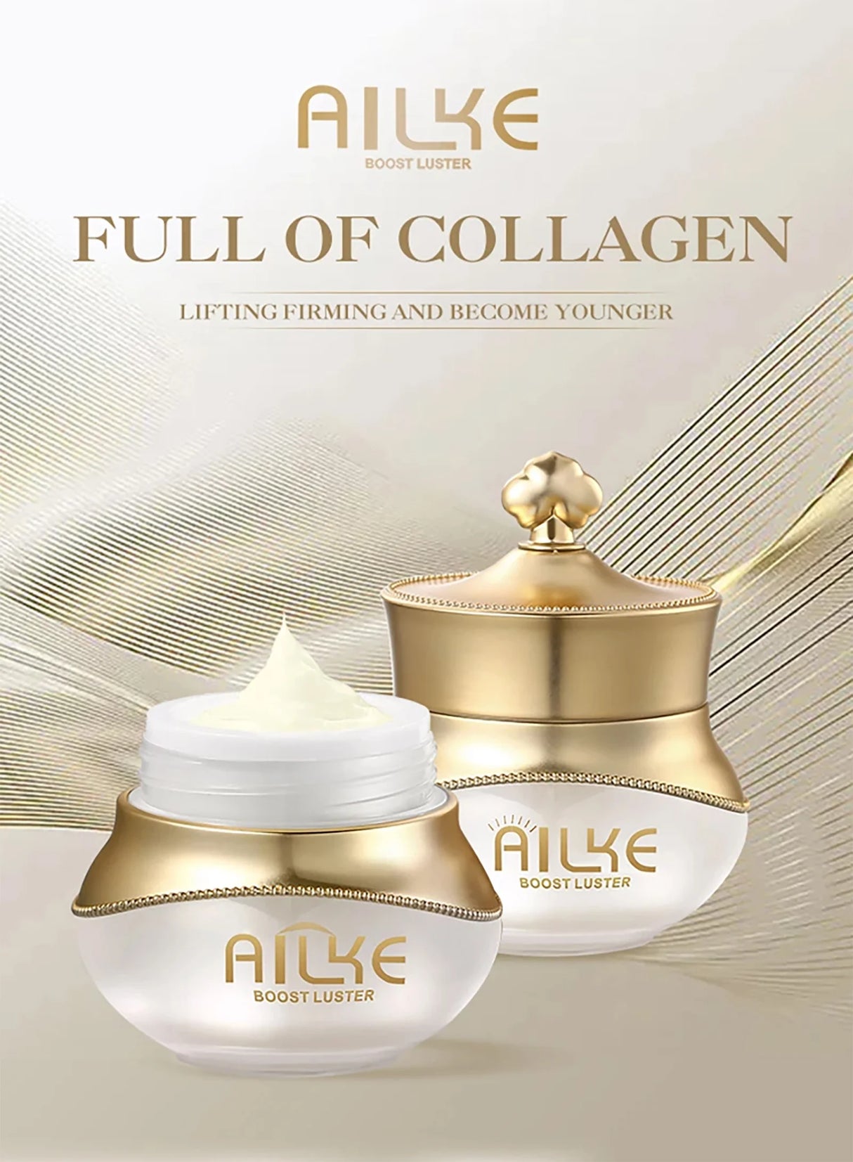 Whitening Anti-Wrinkle Face Cream with Collagen and Hyaluronic Acid, 50ml