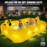 Inflatable Backyard Pool for Kids and Adults, Durable PVC, 100x63x22 Inches