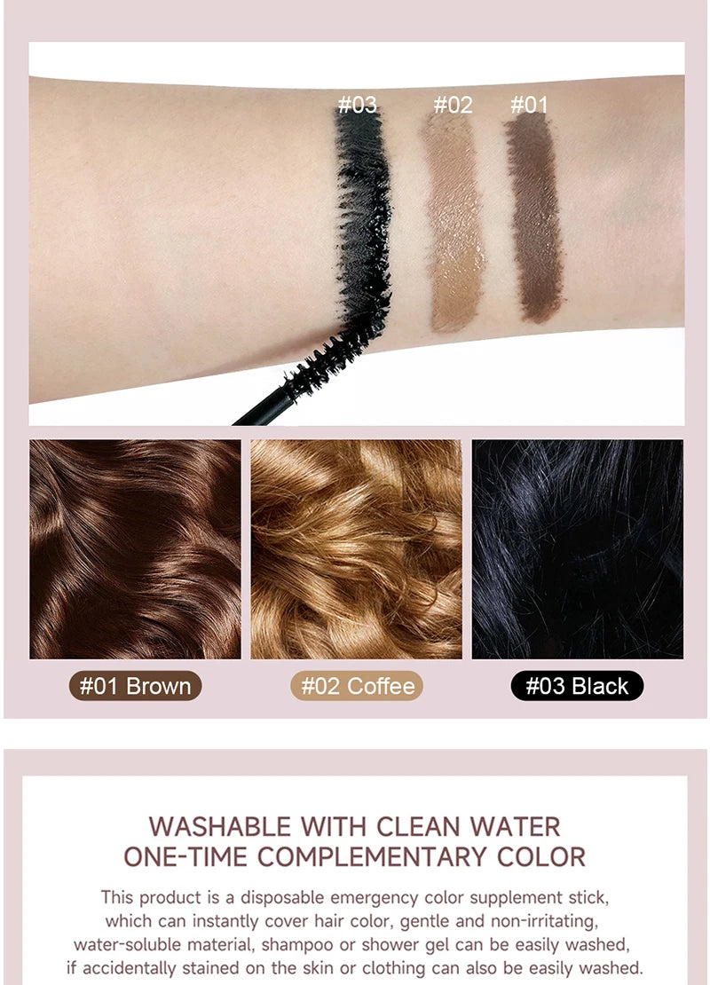 Instant Root Touch-Up Color Stick - Portable Hair Dye Pen for Quick Coverage