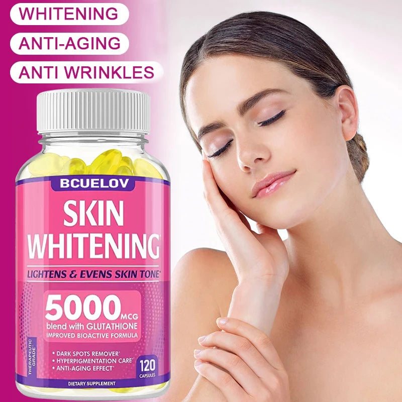 L-Glutathione 5000mcg Capsules for Dark Spot Brightening & Anti-Aging