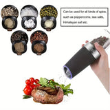 Gravity Electric Salt and Pepper Mill, Battery Powered, Adjustable Coarseness