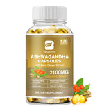 Ashwagandha Root Extract Capsules for Daily Routines, 60 Count