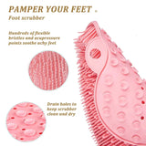 Silicone Foot Scrubber Brush Pad with Suction Cups for Bath Massage
