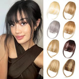 Women Clip-in Bangs Natural Wispy Hair Extensions Fringe Wig Hairpieces