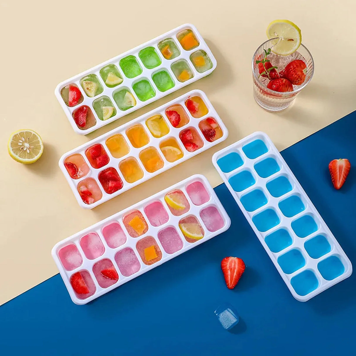 Silicone C Mold with Lid - 2/4pcs C 14 Cube Set