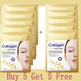 Korean Collagen Facial Mask 10pcs - Anti-Aging, Moisturizing, Brightening