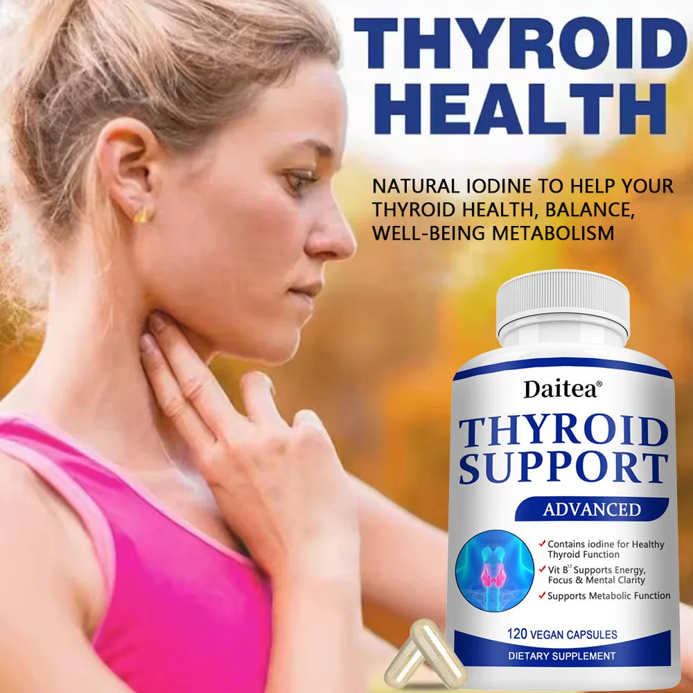Thyroid Supplement with L-Tyrosine, Iodine, Zinc & Selenium - 60 Capsules