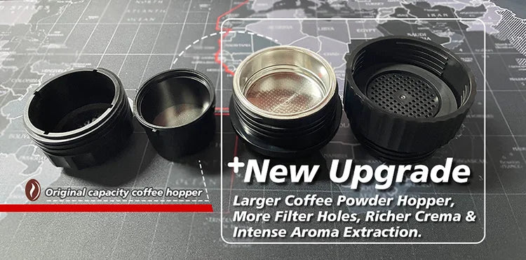 Portable 3-in-1 Wireless Espresso Coffee Maker for Car Home Camping